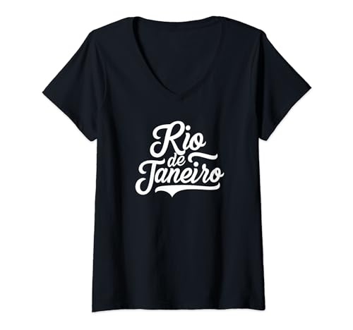 Damen Rio de Janeiro T-Shirt mit V-Ausschnitt Damen Rio de Janeiro T-Shirt mit V-Ausschnitt von Rio de Janeiro Geschenk