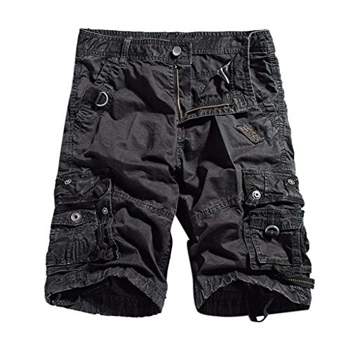 Riou Herren Cargo Shorts Männer Sommer Bermuda Shorts mit Taschen Große Größen Locker Hochwertig Arbeitshosen Casual Kurz Hose von Riou-Hosen