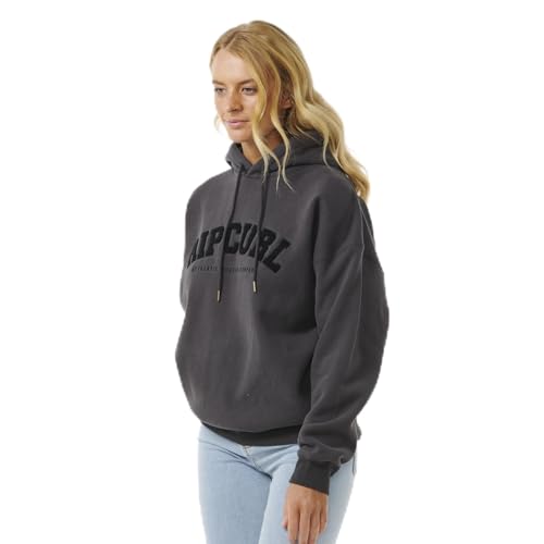 RIP CURL Damen-Kapuzenpullover, Varsity-Kapuzenpullover, Schwarz - Washed Black, S von Rip Curl