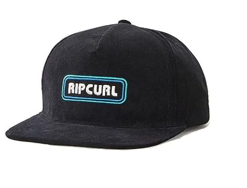 Rip Curl 6 Panel Snapback Cord Flat Peak Cap ~ Surf Revival schwarz von Rip Curl