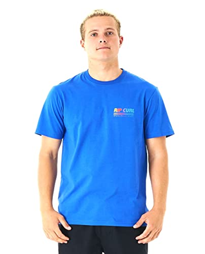 Rip Curl Cotton SS T-Shirt ~ Surf Revival Aufkleber Retro blau von Rip Curl