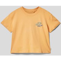 Rip Curl Cropped T-Shirt mit Label-Print auf der Rückseite in Apricot, Größe 164 von Rip Curl