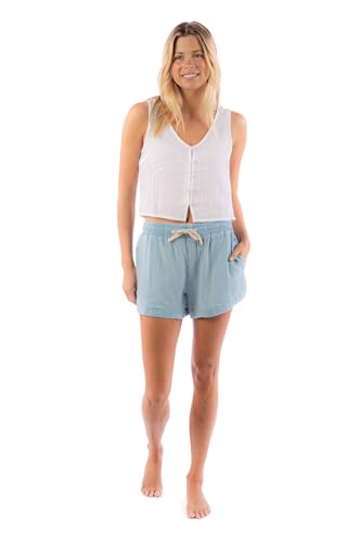 Rip Curl Damen Casual Beach Pull-on with Drawstring & Pockets, Comfortable Summer Shorts, Mittleres Blau, X-Klein von Rip Curl