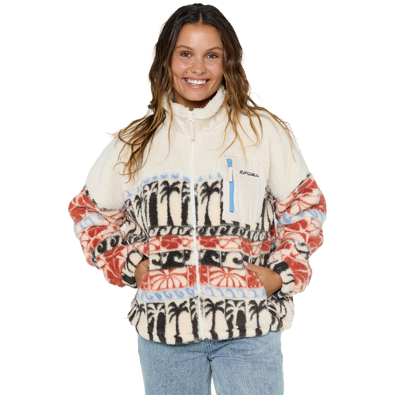 Rip Curl Damen Fleecejacke OCEANIC ZIP THRU POLAR FLEECE von Rip Curl