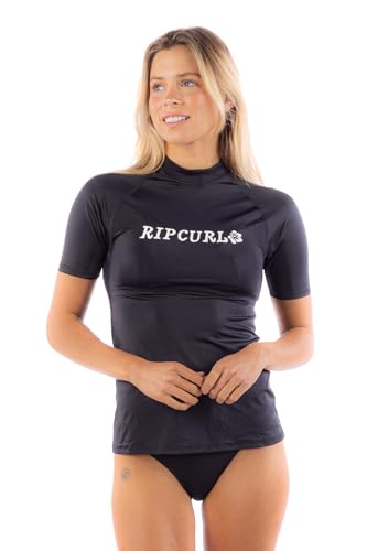 Rip Curl Damen Kurzarm Rashguard mit UPF 50+ Sonnenschutz – Schnell trocknendes, feuchtigkeitsableitendes Schwimmshirt für Outdoor-Wasseraktivitäten von Rip Curl