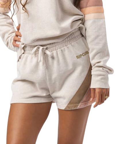 Rip Curl Damen Surf Revival Fleece Shorts, Oatmeal Marle, Mittel von Rip Curl