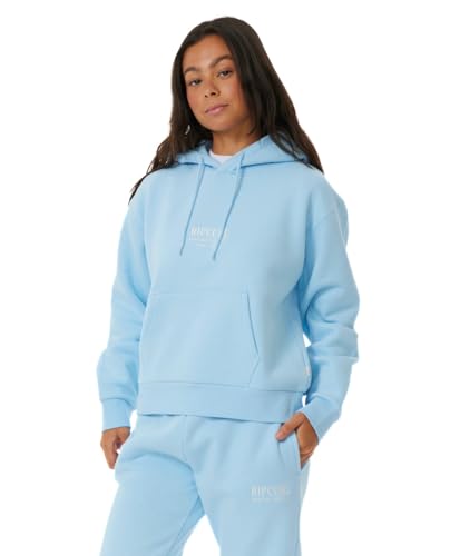 Rip Curl Damen Surf Staple Hooded Fleece Sweatshirt with Kangaroo Pockets Kapuzenpullover, Himmelblau, S von Rip Curl