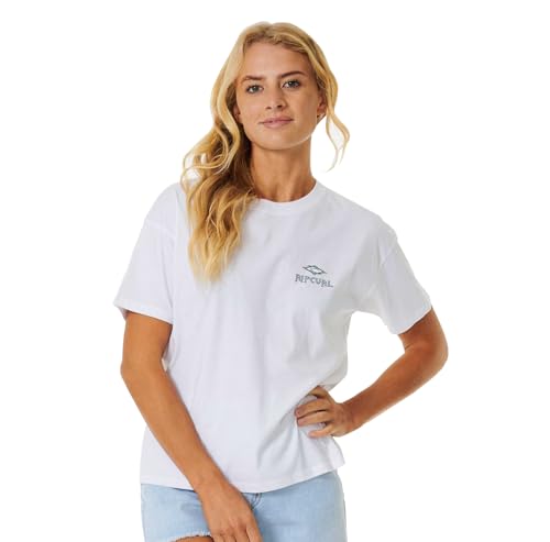 Rip Curl Damen T-Shirt Shore Break Relaxed, Größe:M, Farben:White von Rip Curl