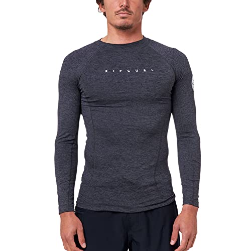 Rip Curl Dawn Patrol Performance Langarm-UV-T-Shirt, Schwarz, meliert, S von Rip Curl