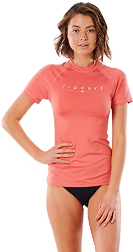 Rip Curl Damen Kurzarm, Golden Rays, UV, Orange T-Shirt mit kurzen Ärmeln, XS von Rip Curl