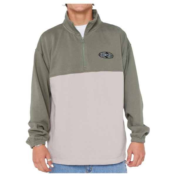 Rip Curl - Heritage Oval 1/4 Zip Crew - Pullover Gr L grau von Rip Curl