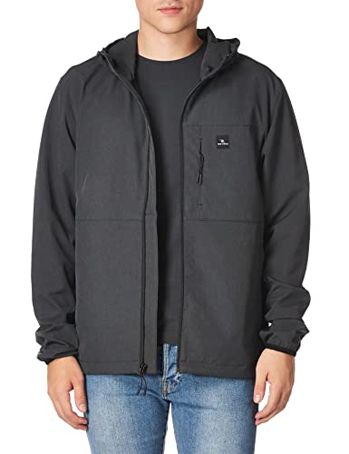 Rip Curl Herren Elite Anti Series Windbreaker mit Kapuze, wasserabweisend Jacke, Schwarz, L von Rip Curl