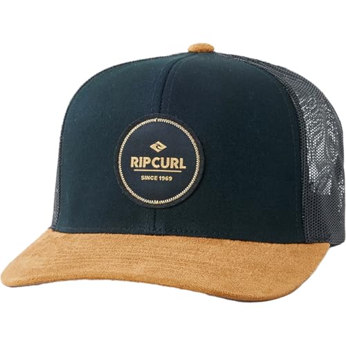 Rip Curl Herren Icons Trucker Hat, Mesh Back Cap Snapback for Men, Adjustable Hut, Schwarz/Hellbraun 243, Einheitsgröße von Rip Curl