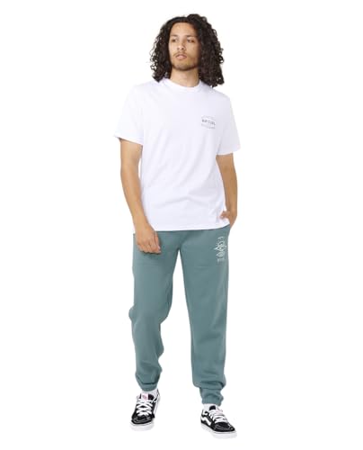 Rip Curl Herren Icons of Surf Track Sweatpants Trainingshose, Steingrün, Mittel von Rip Curl