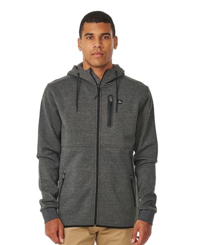 Rip Curl Herren Kapuzenjacke Anti-Serie Departed Jacke mit Reißverschluss, Charcoal Marle, Medium von Rip Curl