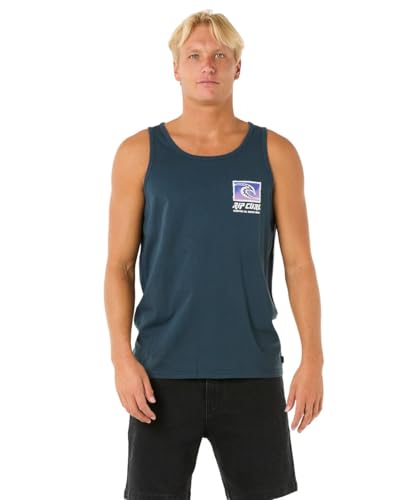 Rip Curl Herren Muscle Tank Top, Dark Navy Raw Energy, Mittel von Rip Curl