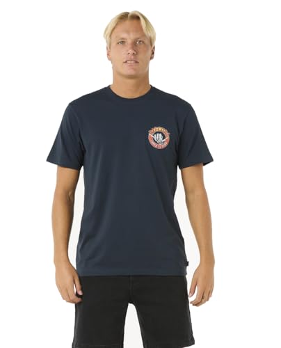 Rip Curl Herren Relaxed Fit Logo Crew T-Shirt, Dunkles Marineblau, Mittel von Rip Curl