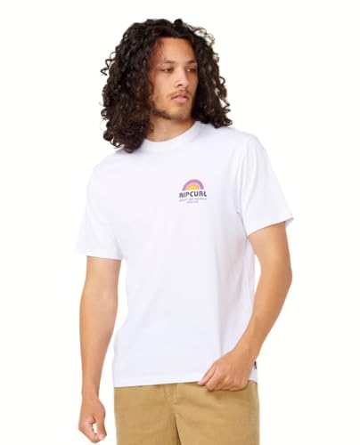 Rip Curl Herren Relaxed Fit Logo Crew T-Shirt, White Surf Revival, L Rip Curl Herren Relaxed Fit Logo Crew T-Shirt, White Surf Revival, L von Rip Curl