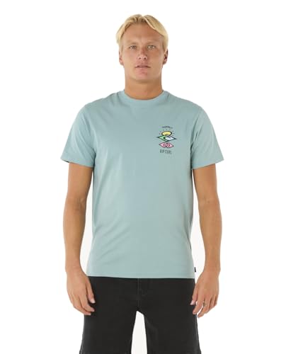 Rip Curl Herren Search Icon T-Shirt, Blue Lagoon 251, Klein von Rip Curl
