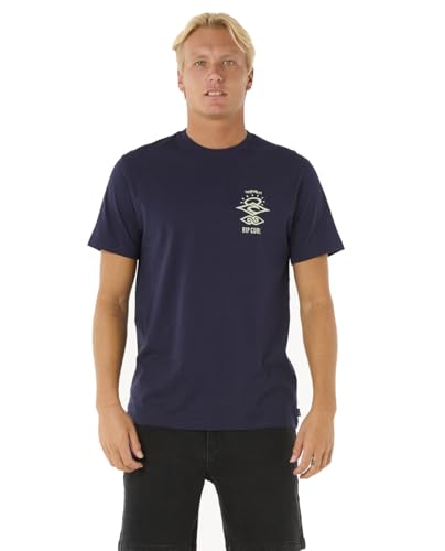 Rip Curl Herren Search Icon T-Shirt, Marineblau/Grau 251, L von Rip Curl
