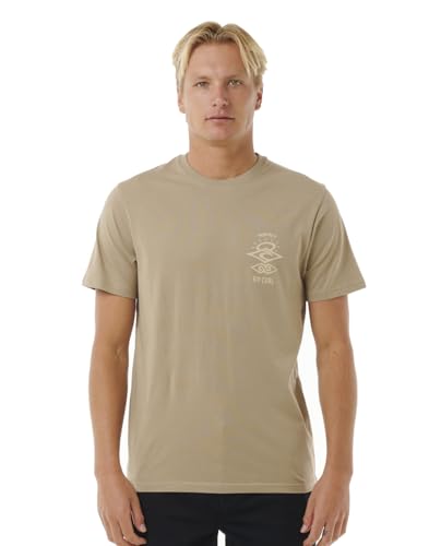 Rip Curl Herren Search Icon T-Shirt, Sanddüne, Klein von Rip Curl