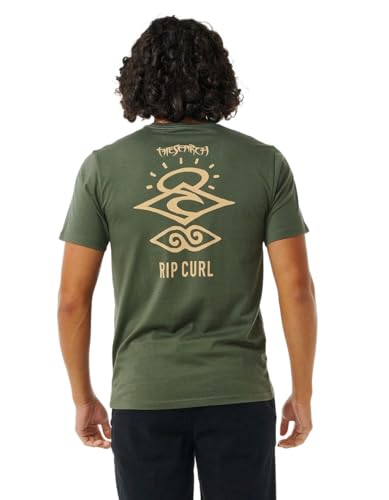 Rip Curl Herren Short Sleeve Crew Neck T-Shirt Graphic Tees, Dark Olive, L Rip Curl Herren Short Sleeve Crew Neck T-Shirt Graphic Tees, Dark Olive, L von Rip Curl