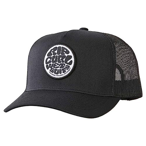 Rip Curl Herren Trucker Hat, Mesh Back Cap Snapback for Men, Adjustable Baseballkappe, Black Icon 241, Einheitsgröße von Rip Curl