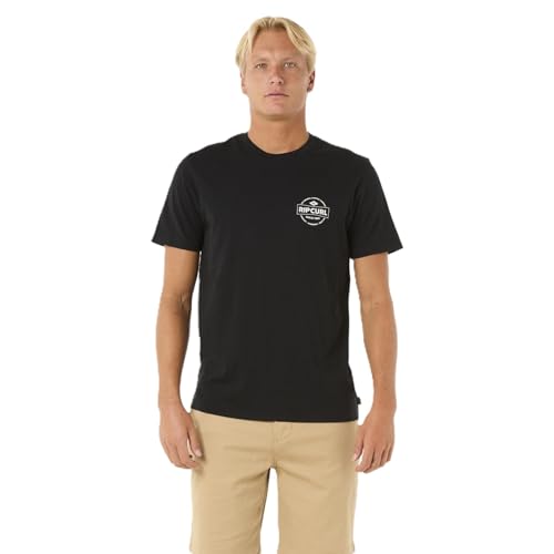 Rip Curl Herren Staple Short Sleeve T-Shirt, Schwarz, XXL Rip Curl Herren Staple Short Sleeve T-Shirt, Schwarz, XXL von Rip Curl