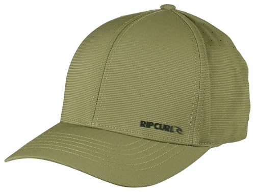 Rip Curl Herren Vaporcool Flexfit Baseball Hat Baseballkappe, Oliv/Blatt für Mich (Leaf It to Me), Einheitsgröße von Rip Curl