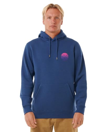 Rip Curl Herren Wetsuit Icon Hooded Sweatshirt Kapuzenpullover, Verwaschenes Marineblau, Small von Rip Curl