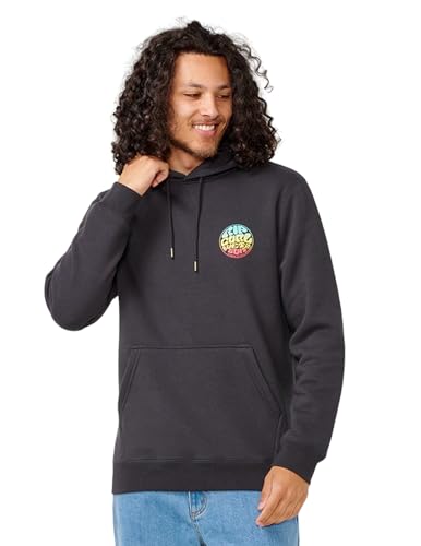 Rip Curl Herren Wetsuit Icon Hooded Sweatshirt Kapuzenpullover, Verwaschenes Schwarz, Small von Rip Curl