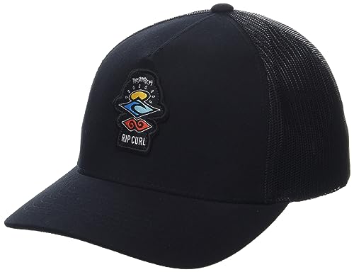 Rip Curl Herren Icons Trucker Hat Mesh Back Cap Snapback verstellbar Baseballkappe, Eco Schwarz/Rot, Einheitsgröße von Rip Curl