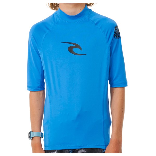 Rip Curl - Kid's Brand Wave UVP S/S - Lycra Gr 10 years;12 years;14 years;16 years;8 years blau;gelb/grün von Rip Curl