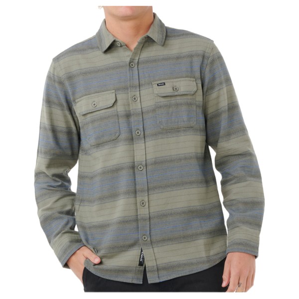 Rip Curl - Line Up Flannel Shirt - Hemd Gr M grau von Rip Curl