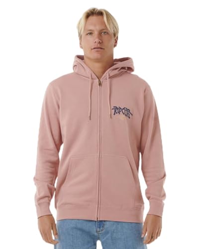 Rip Curl Shred Till Dead Herren-Kapuzen-Sweatshirt mit Reißverschluss, Pilz, XX-Large von Rip Curl
