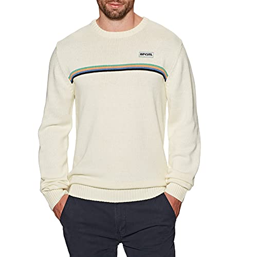 Rip Curl Surf Revival Crew Herren Pullover, knochenfarben, X-Large von Rip Curl