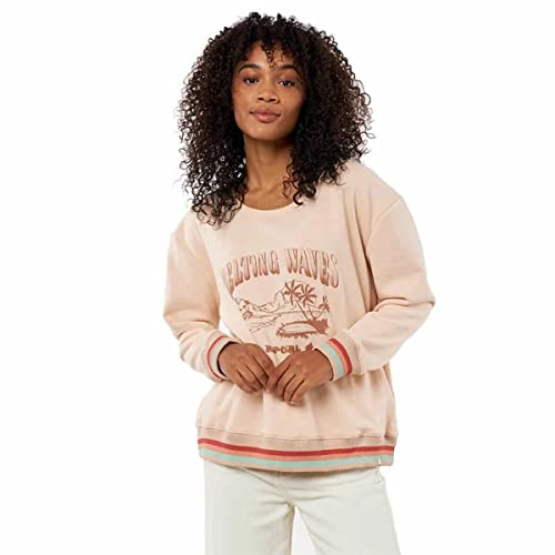 Rip Curl Sweatshirt ohne Kapuze, für Damen, Crew Striped, Mehrfarbig, Standard von Rip Curl