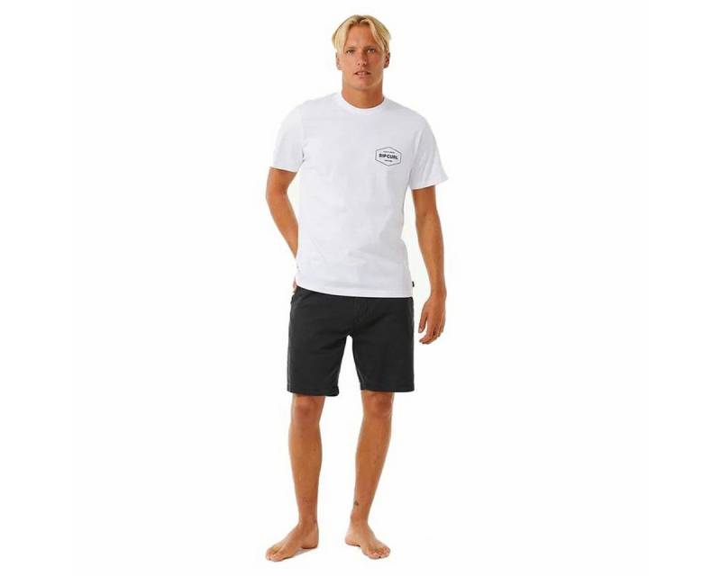 Rip Curl T-Shirt Herren Kurzarm-T-Shirt Rip Curl Stapler Weiß von Rip Curl
