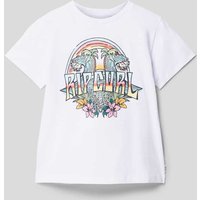 Rip Curl T-Shirt mit Label-Motiv-Print in Weiss, Größe 140 von Rip Curl