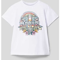 Rip Curl T-Shirt mit Label-Motiv-Print in Weiss, Größe 152 von Rip Curl