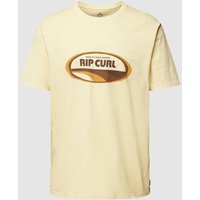 Rip Curl T-Shirt mit Label-Print Modell 'MUMMA' in Hellgelb, Größe M von Rip Curl