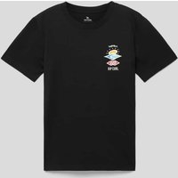 Rip Curl T-Shirt mit Label-Print in Black, Größe 152 von Rip Curl