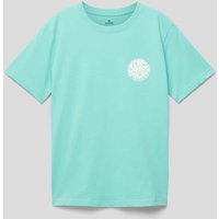 Rip Curl T-Shirt mit Label-Print in Lagune, Größe 152 von Rip Curl