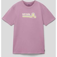 Rip Curl T-Shirt mit Label-Print in Mauve, Größe 176 von Rip Curl