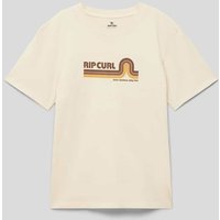 Rip Curl T-Shirt mit Label-Print in Offwhite, Größe 152 von Rip Curl