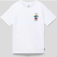 Rip Curl T-Shirt mit Label-Print in Weiss, Größe 152 von Rip Curl