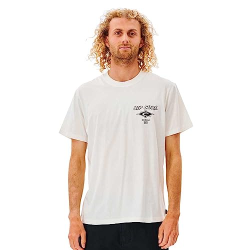 Rip Curl - T-Shirt mit kurzen Ärmeln Fade Out Icon für Herren - Retro-Stil mit kühnem Logo - Lässige und Bequeme Passform - 100% Baumwolle von Rip Curl