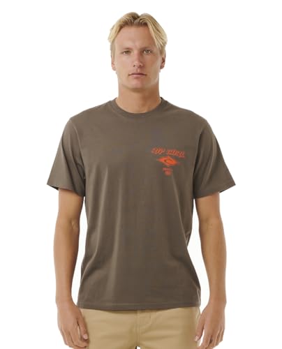 Rip Curl - T-Shirt mit kurzen Ärmeln Fade Out Icon für Herren - Retro-Stil mit kühnem Logo - Lässige und Bequeme Passform - 100% Baumwolle von Rip Curl