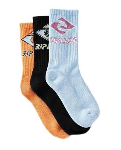 Ripcurl Diamond Crew Socks 3-Pk – Boy Blue/Orange von Rip Curl