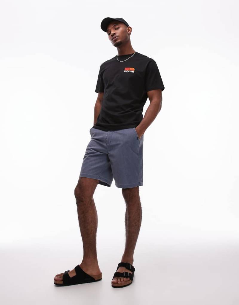 Ripcurl - Boardwalk - Shorts aus Cord in verwaschenem Marineblau von Ripcurl